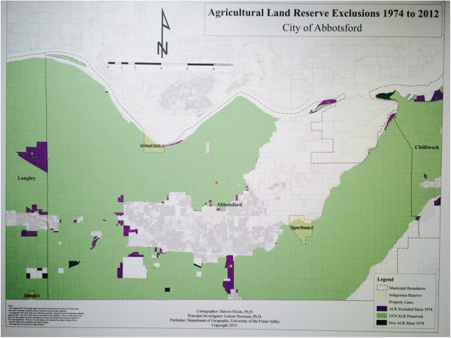 Abbotsford BC, Agricultural Land Reserve Map Lenora Newman Department of Geography UFV 