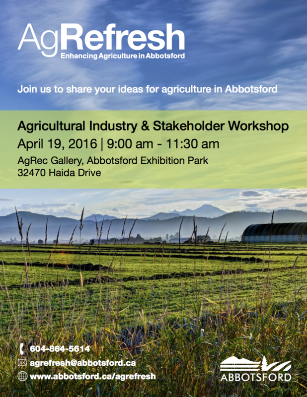 AgRefresh workshop City of Abbotsford Agriculture Farms