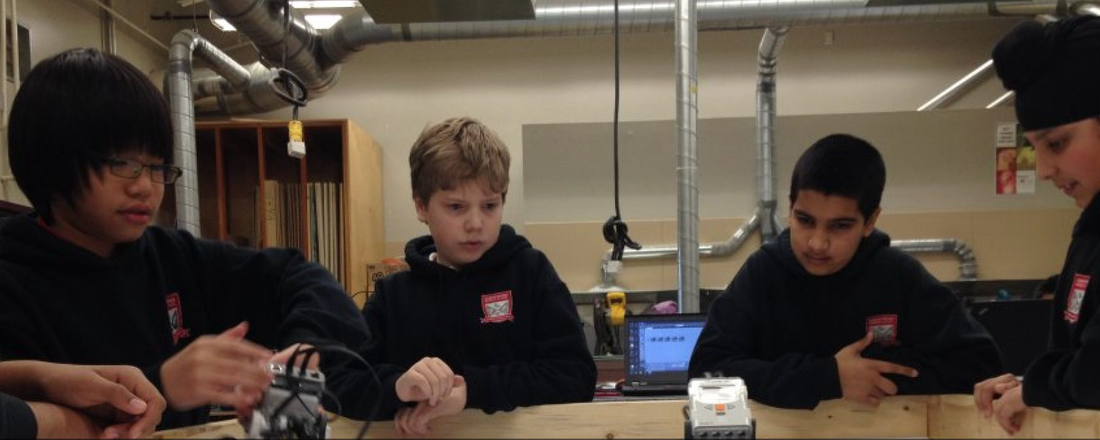 Students at Eugene Reimer Middle School Robotics Physics classes Abbotsford BC