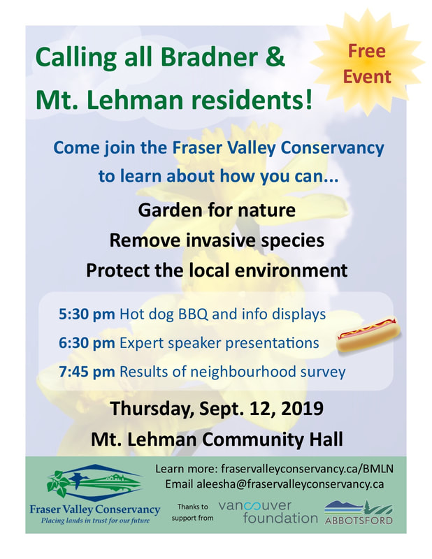 Fraser Valley Conservancy Bradner Mt. Lehman Neighbourhood Event 